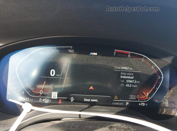 5UX53DP04P9S61419 2023 BMW X3 Gray Instrument cluster view