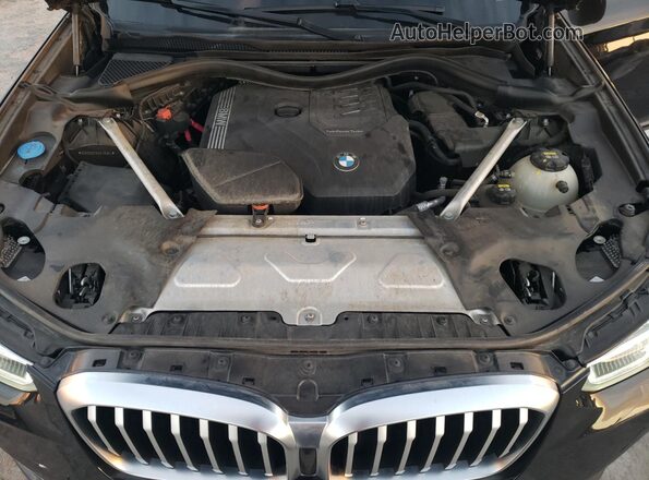 5UX53DP06N9J18064 2022 BMW X3 Black Vista del compartimento del motor