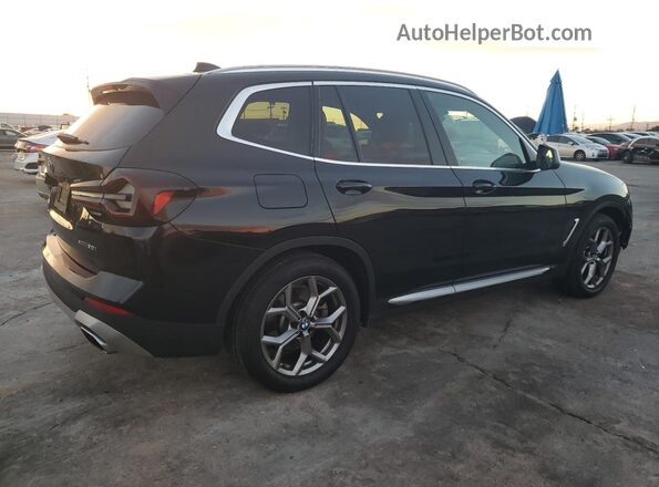 5UX53DP06N9J18064 2022 BMW X3 Black Trasero derecho