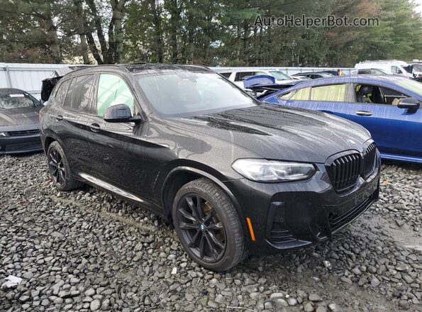 5UX53DP06N9L07829 2022 BMW X3 Black Delantero derecho