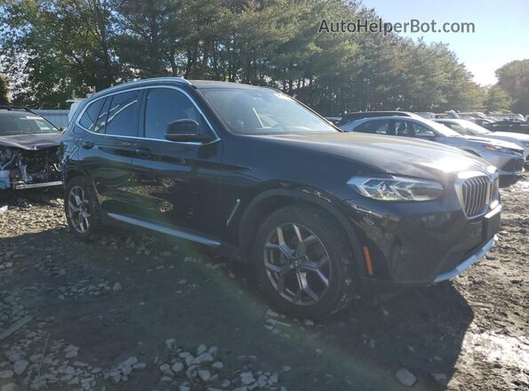 5UX53DP06N9L69473 2022 BMW X3 Black Front right
