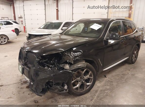 5UX53DP07N9M55505 2022 BMW X3 Black Vista tres cuartos delantera izquierda