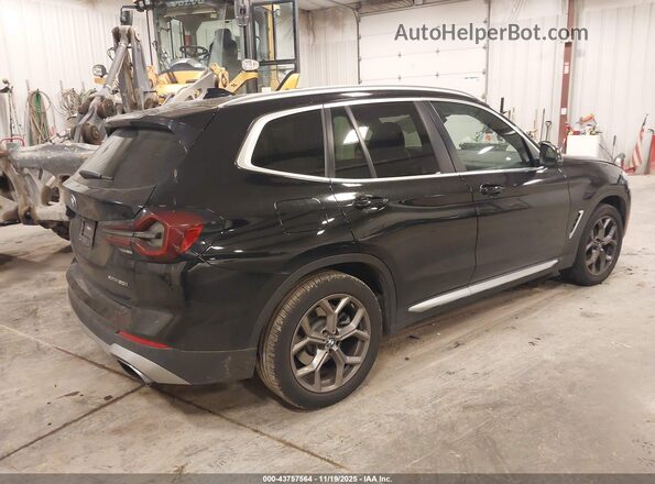5UX53DP07N9M55505 2022 BMW X3 Black Trasero derecho
