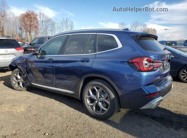 5UX53DP07P9R11926 2023 BMW X3 Blue უკანა მარცხენა