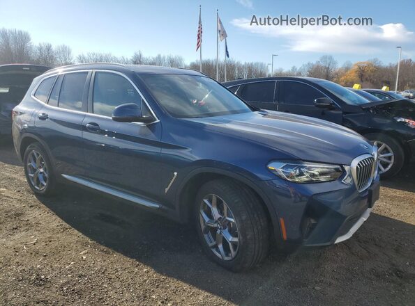 5UX53DP07P9R11926 2023 BMW X3 Blue წინა მარჯვენა