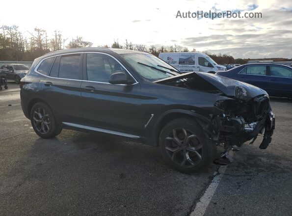 5UX53DP07R9W18255 2024 BMW X3 Black Передня права чверть