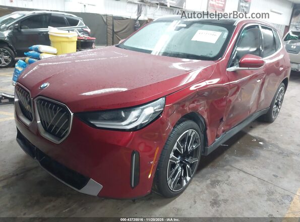5UX53GP01S9Z68892 2025 BMW X3 Red Առջևի ձախ երեք քառորդ տեսարան