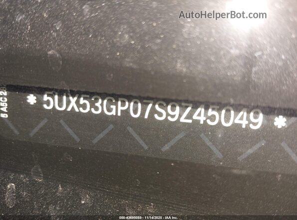 5UX53GP07S9Z45049 2025 BMW X3 Black 
