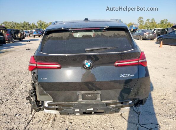 5UX53GP09S9061730 2025 BMW X3 Black Widok z tyłu