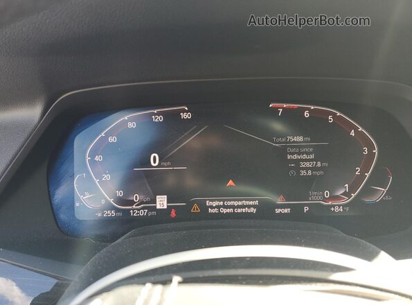 5UXCR4C06LLE30691 2020 BMW X5 Gray Instrument cluster view