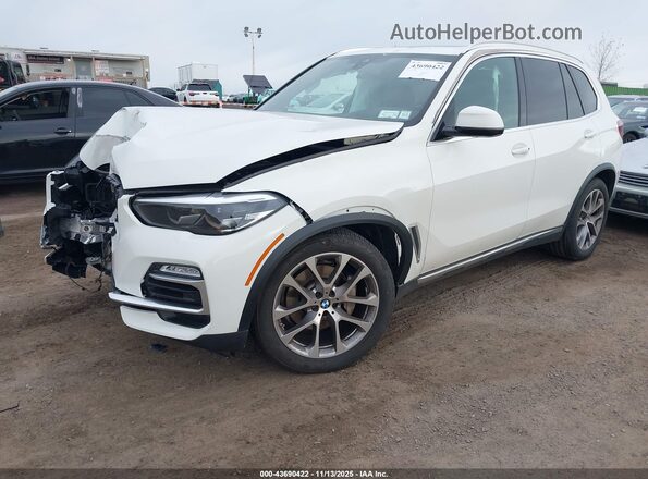 5UXCR6C07M9F36691 2021 BMW X5 White Առջևի ձախ երեք քառորդ տեսարան