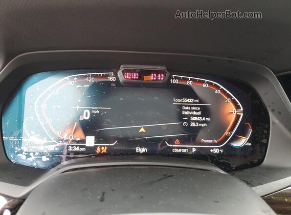 5UXCR6C07M9G41201 2021 BMW X5 Black Սարքավորումների վահանակի տեսք