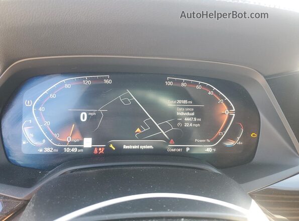 5UXCR6C08P9P10382 2023 BMW X5 Blue Vista del cuadro de instrumentos