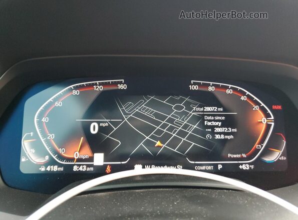 5UXCR6C09P9R10462 2023 BMW X5 White Widok zestawu wskaźników