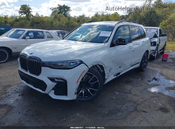 5UXCW2C02N9K60324 2022 BMW X7 White Առջևի ձախ երեք քառորդ տեսարան