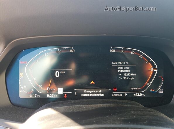 5UXCW2C03N9K66066 2022 BMW X7 Black Instrument cluster view