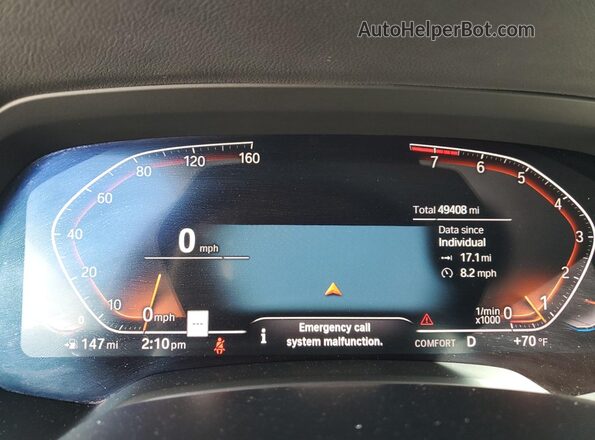 5UXCW2C07L9B48120 2020 BMW X7 Белый Вид щитка приборов