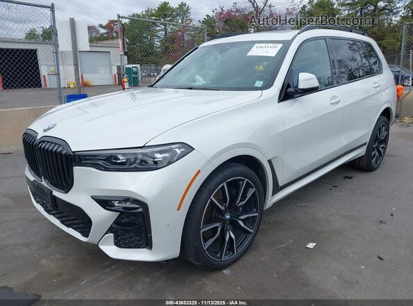 5UXCW2C08M9F89787 2021 BMW X7 White წინა მარცხენა ხედი სამი მეოთხედიდან