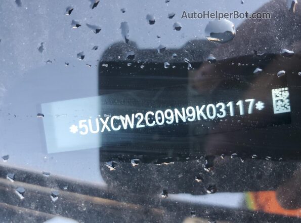5UXCW2C09N9K03117 2022 BMW X7 Черный Вид наклейки с VIN-кодом