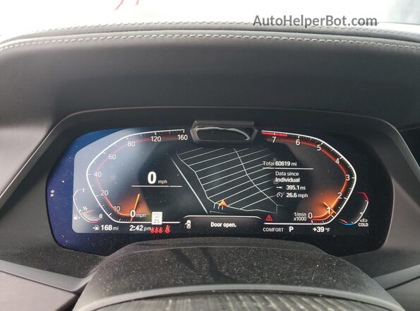5UXCW2C50KL087882 2019 BMW X7 Black Vista del cuadro de instrumentos