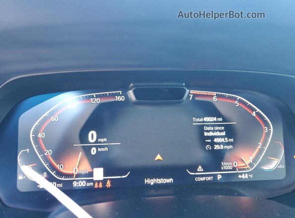5UXCX4C54KLS36870 2019 BMW X7 Black Vista del cuadro de instrumentos