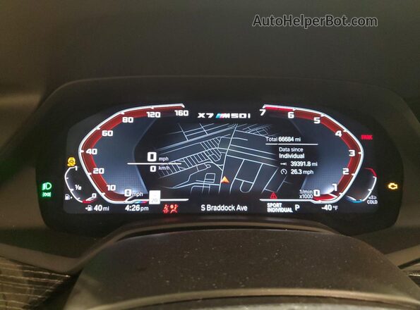 5UXCX6C03N9K57484 2022 BMW X7 Белый Вид щитка приборов