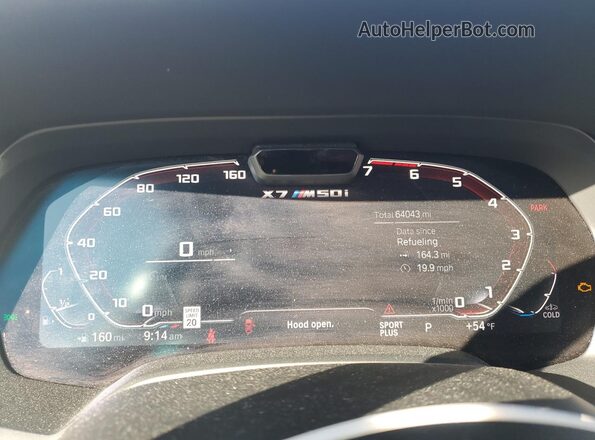 5UXCX6C0XM9H49737 2021 BMW X7 Black Widok zestawu wskaźników