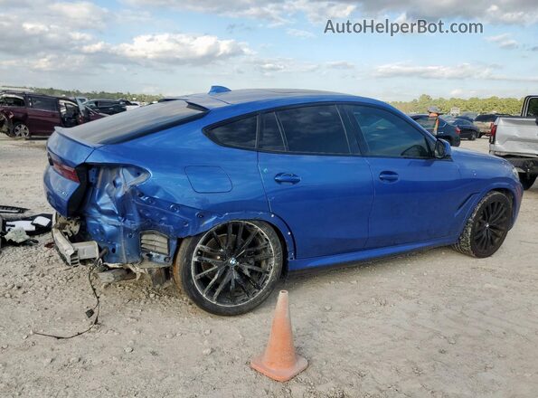 5UXCY4C04L9C25726 2020 BMW X6 Синий Задняя правая четверть