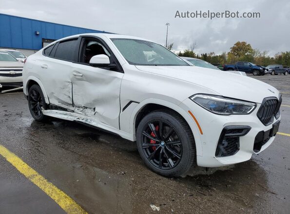 5UXCY6C01N9L24774 2022 BMW X6 White Передня права чверть