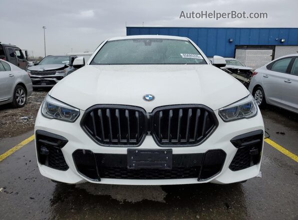 5UXCY6C01N9L24774 2022 BMW X6 White Вид спереду