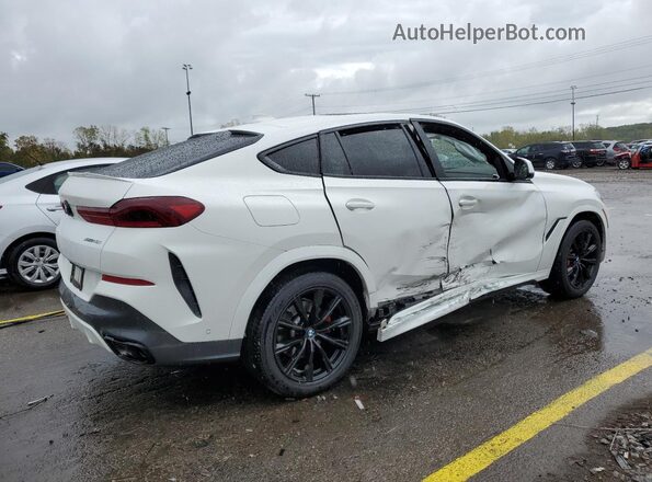5UXCY6C01N9L24774 2022 BMW X6 White Задня права чверть