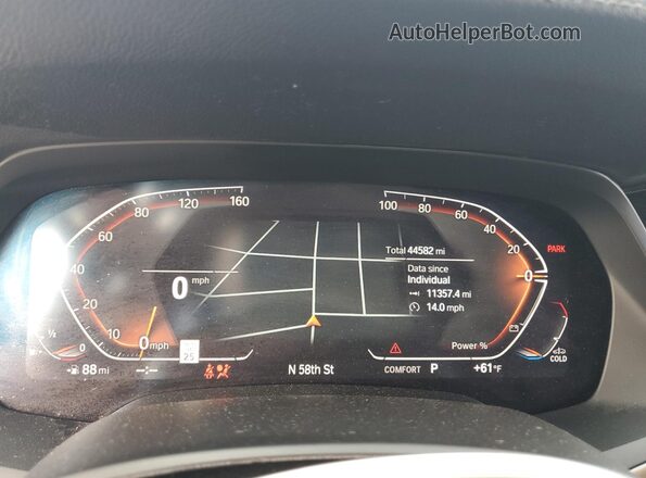 5UXCY6C05M9F89067 2021 BMW X6 Green Widok zestawu wskaźników