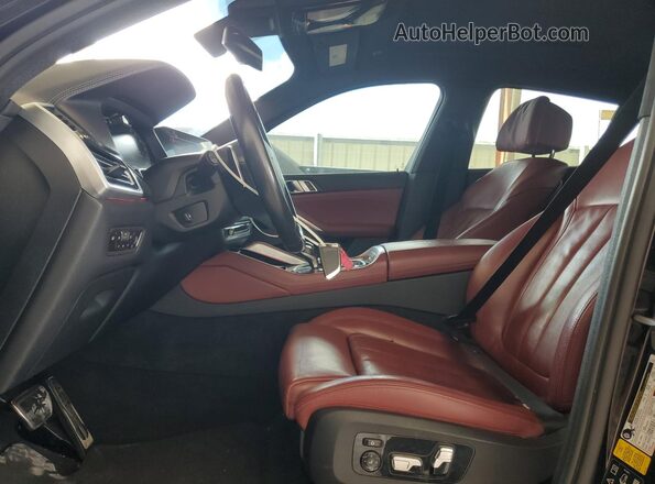 5UXCY6C07L9B96489 2020 BMW X6 Black Вид салону спереду