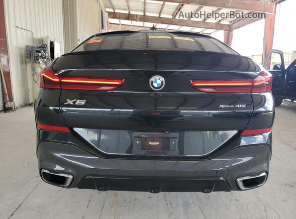 5UXCY6C07L9B96489 2020 BMW X6 Black Вид ззаду