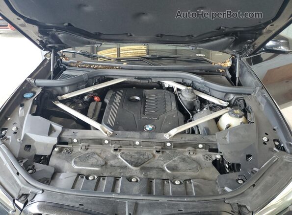 5UXCY6C07L9B96489 2020 BMW X6 Black Вид підкапотного простору