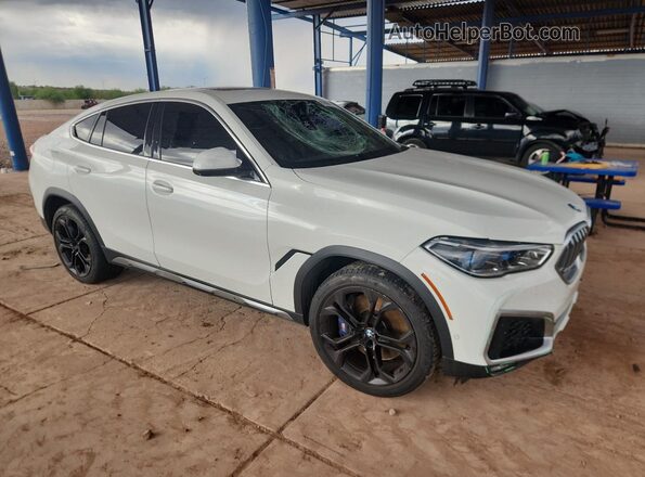 5UXCY6C07L9D49291 2020 BMW X6 Белый Передняя правая четверть