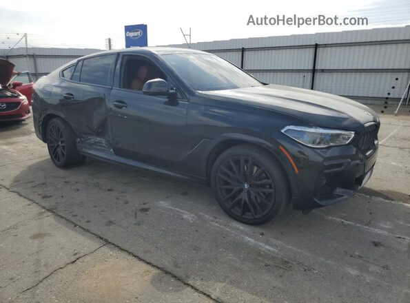 5UXCY6C07N9M31036 2022 BMW X6 Black Front right