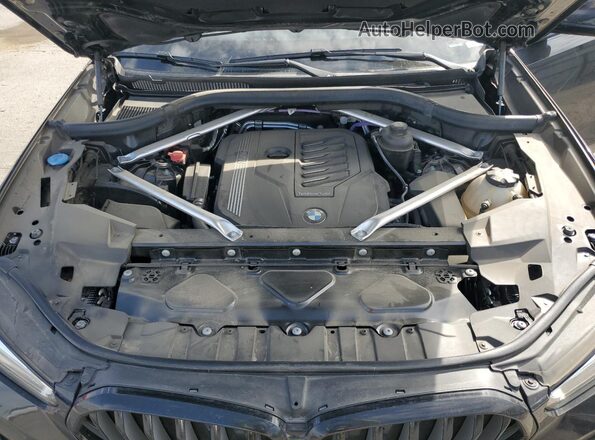 5UXCY6C07N9M31036 2022 BMW X6 Black Engine compartment view