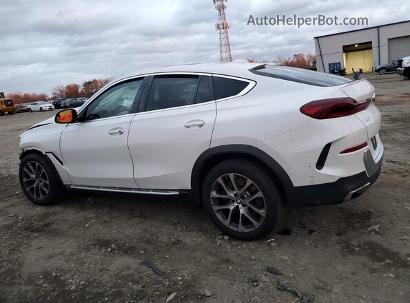 5UXCY6C08L9B84268 2020 BMW X6 White Trasero izquierdo