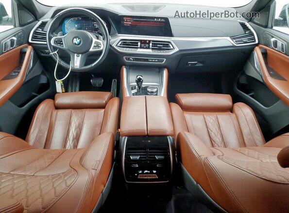 5UXCY6C08P9N77173 2023 BMW X6 White Widok deski rozdzielczej