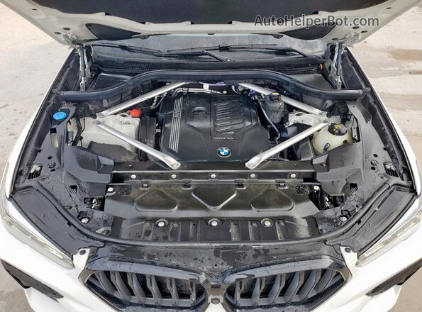 5UXCY6C08P9N77173 2023 BMW X6 White Widok komory silnika