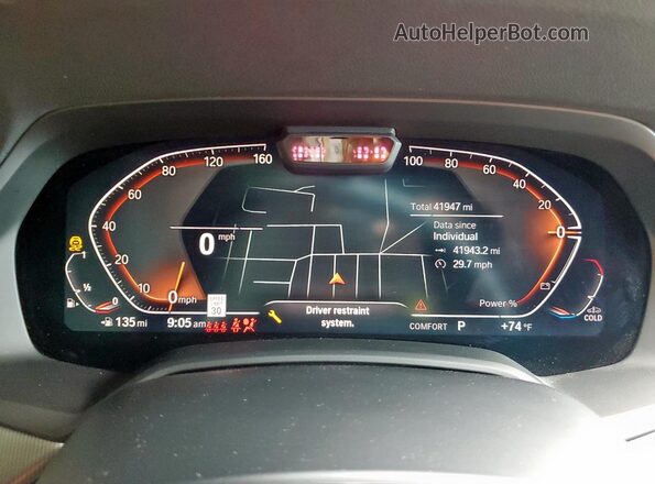 5UXCY6C08P9N77173 2023 BMW X6 White Widok zestawu wskaźników
