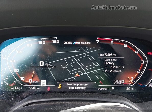 5UXCY8C01L9C99998 2020 BMW X6 Blue Вид задніх сидінь