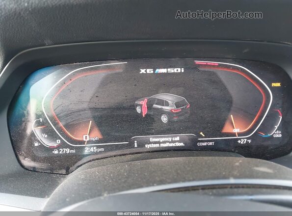 5UXCY8C04L9B31031 2020 BMW X6 Gray Rear interior view