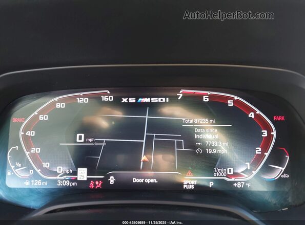 5UXJU4C09L9C05300 2020 BMW X5 Black Вид задніх сидінь