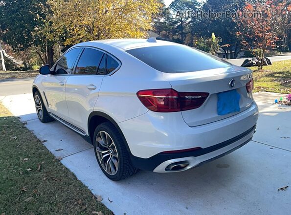 5UXKU0C59K0S97422 2019 BMW X6 White Задня права чверть