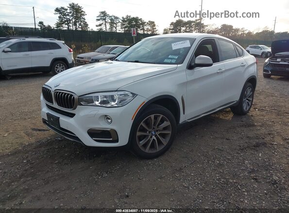 5UXKU2C39H0U29727 2017 BMW X6 White Przód lewy