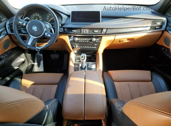 5UXKU6C53J0W39111 2018 BMW X6 Black Առջևի վահանակի տեսք