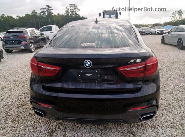 5UXKU6C53J0W39111 2018 BMW X6 Black Հետևի տեսք