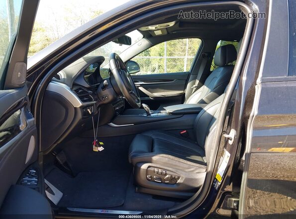 5UXKU6C58KLP60457 2019 BMW X6 Black წინა სალონის ხედი